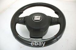 Seat Leon 1P Cupra R Multifunction Steering Wheel Leather Airbag Black/Red