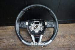 Seat Leon 1P Cupra R Steering Wheel Leather 3 Spokes White Seam Multifunction