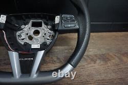 Seat Leon 1P Cupra R Steering Wheel Leather 3 Spokes White Seam Multifunction