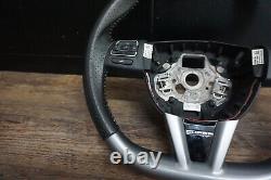 Seat Leon 1P Cupra R Steering Wheel Leather 3 Spokes White Seam Multifunction