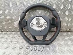 Seat Leon Fr Mk4 Steering Wheel Flat Bottom Shift Paddles Red Stitching 2020-on