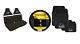 Set Of 3 Penrith Panthers Nrl Car Seat Covers Steering Wheel Cover + Floor Mats