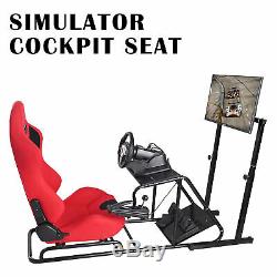Simulator Cockpit Steering Wheel Stand Racing Seat Gaming Chair