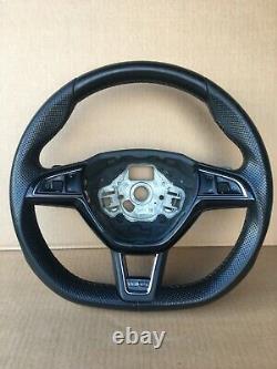 Skoda Octavia VRS 2013-21 Multi func Leather Steering Wheel DSG 5E0419091 AQHTS
