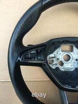 Skoda Octavia VRS 2013-21 Multi func Leather Steering Wheel DSG 5E0419091 AQHTS