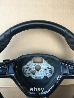 Skoda Octavia VRS 2013-21 Multi func Leather Steering Wheel DSG 5E0419091 AQHTS