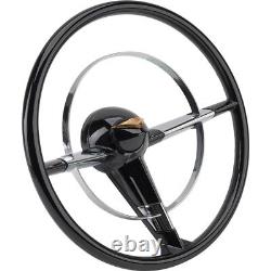Speedway Motors 1955-56 Chevy Car 15 Steering Wheel, Black Finish (Paintable)