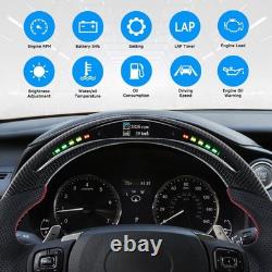 Sport Carbon Fiber LED Steering Wheel For Lexus CT-IS-NX-RC-ISF 2013-2023
