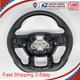 Sports Flat Steering Wheel V2 Black Ring Upgraded Fit For Ford F15 2015-2020