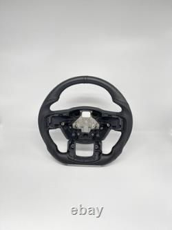 Sports Flat Steering Wheel V2 Black Ring Upgraded Fit For Ford F15 2015-2020