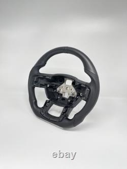 Sports Flat Steering Wheel V2 Black Ring Upgraded Fit For Ford F15 2015-2020