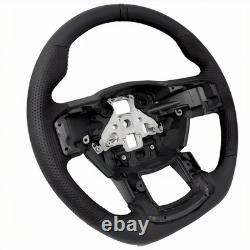 Sports Flat Steering Wheel V2 Black Ring Upgraded Fit For Ford F15 2015-2020