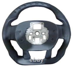Sports Flat Steering Wheel V2 Black Ring Upgraded Fit For Ford F15 2015-2020