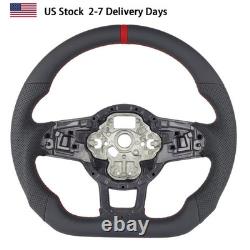 Sports Perforated Leather Steering Wheel For VW Golf MK7 7.5 GTI R GTD 2013-2020