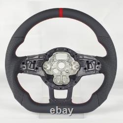 Sports Perforated Leather Steering Wheel For VW Golf MK7 7.5 GTI R GTD 2013-2020
