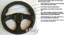 Sports Race 280mm Steering Wheel And Boss Kit Fit Golf Mk1 2 Porsche Seat