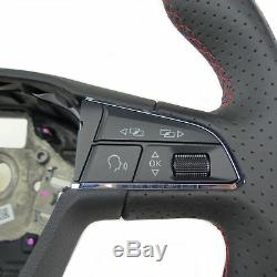 Sports steering wheel flattened Seat Leon 5F FR Ibiza 6P leather perforated NEW