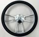 Steering Wheel 14 Polished Billet 5-hole Vinyl Carbon Fiber Wrap Chevy Ss Horn