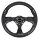 Steering Wheel 3-spoke Pilota Series Black Leather Reinforced Steering Wheel W