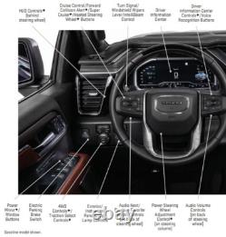 Steering Wheel Black Leather Auto Stop Lane Active Safety Assist 2023 GMC Yukon