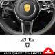 Steering Wheel Button Cover Trim For Porsche Cayenne 2018-2021 Dry Carbon Fiber