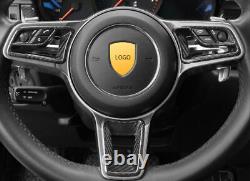 Steering Wheel Button Cover Trim For Porsche Cayenne 2018-2021 Dry Carbon Fiber