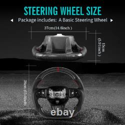 Steering Wheel Carbon Fiber for Dodge Challenger Charger SRT HELLCAT 2015-2024