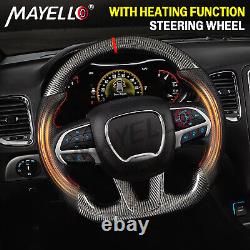 Steering Wheel Carbon Fiber withHeated for Dodge Hellcat Challenger SRT 2015-2024