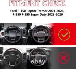 Steering Wheel Full Black Leather Non-Slip For 2021-2026 Ford F-150 F150 Sport