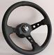 Steering Wheel Fits For Bmw Deep Dish Leather Black E38 E39 E46 Z3 Sport 99-04