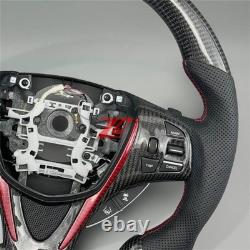 Steering Wheel for Acura TLX 2015-2020 Carbon Fiber Black Leather Customized