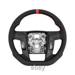 Steering Wheel for FORD F150 (Raptor) 2009-2014, Full Leather with Red Shaft