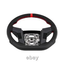 Steering Wheel for FORD F150 (Raptor) 2009-2014, Full Leather with Red Shaft
