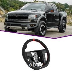 Steering Wheel for FORD F150 (Raptor) 2009-2014, Full Leather with Red Shaft