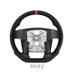 Steering Wheel for FORD F150 (Raptor) 2009-2014, Full Leather with Red Shaft