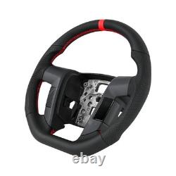 Steering Wheel for FORD F150 (Raptor) 2009-2014, Full Leather with Red Shaft