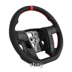Steering Wheel for FORD F150 (Raptor) 2009-2014, Full Leather with Red Shaft