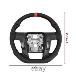Steering Wheel for FORD F150 (Raptor) 2009-2014, Full Leather with Red Shaft