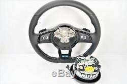 Steering Wheel with Paddles Oem Volkswagen Golf Polo Passat R Line Black Edition