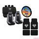 Superman Silver Shield Front Rear Car Floor Mat Seat Covers Steering Wheel Cover