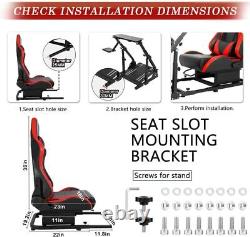 Supllueer Racing Rear Seat Stand Seat Add-On Stand for Steering Wheel Stands