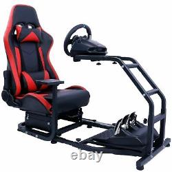 Supllueer Racing Wheel Stand Simulator Cockpit with Seat fit Logitech G29 G920