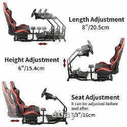 Supllueer Racing Wheel Stand Simulator Cockpit with Seat fit Logitech G29 G920