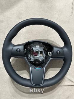Tesla Model 3 Y Heated Leather Steering Wheel 1490214-00-b Oem