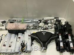 Tesla Model X Complete Airbag dash curtain seats knee steering wheel 12 PC Set