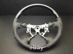 Toyota SEQUOIA 2003-2007 Black Wood PIANO genuine leather steering wheel-SPORTS