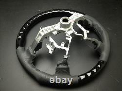 Toyota SEQUOIA 2003-2007 Black Wood PIANO genuine leather steering wheel-SPORTS