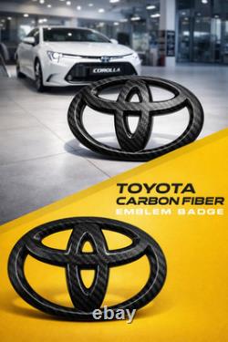 Toyota Steering Wheel Emblem Carbon Fiber Corolla Hilux Camry 4Runner Tacoma