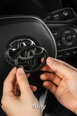 Toyota Steering Wheel Emblem Carbon Fiber Corolla Hilux Camry 4Runner Tacoma