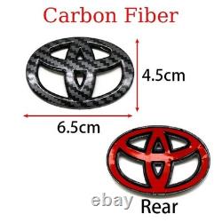 Toyota Steering Wheel Emblem Carbon Fiber Corolla Hilux Camry 4Runner Tacoma